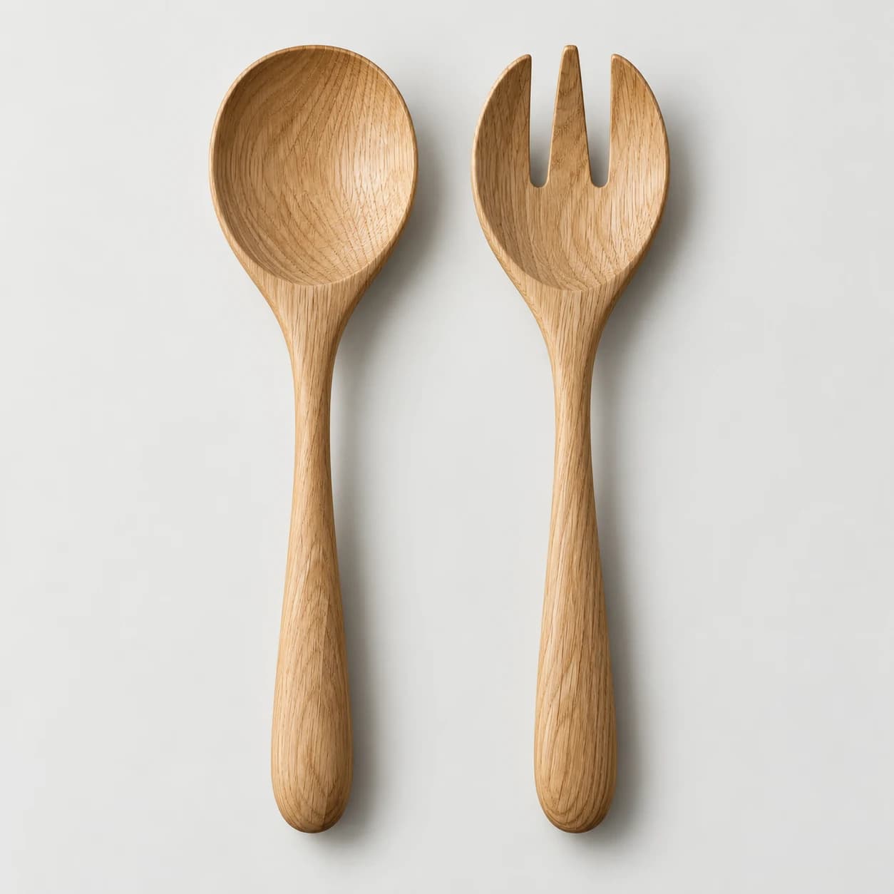 Oak Salad Servers